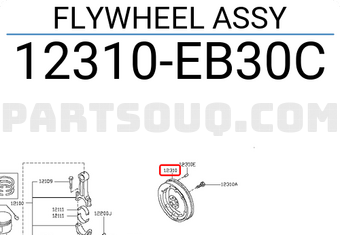 Nissan 12310EB30C FLYWHEEL ASSY