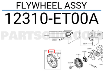 Nissan 12310ET00A FLYWHEEL ASSY
