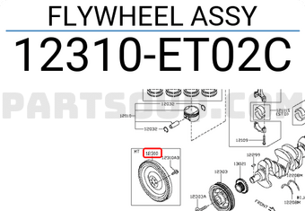Nissan 12310ET02C FLYWHEEL ASSY