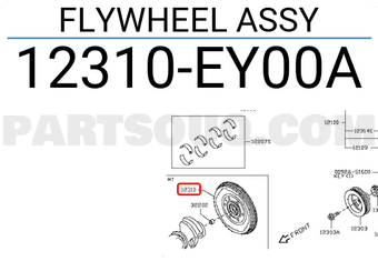 Nissan 12310EY00A FLYWHEEL ASSY