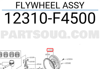 Nissan 12310F4500 FLYWHEEL ASSY