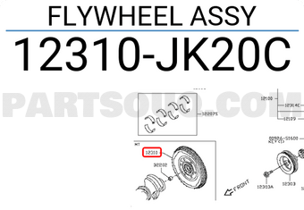 Nissan 12310JK20C FLYWHEEL ASSY
