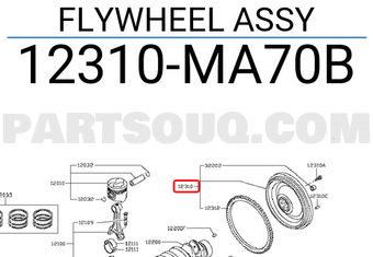 Nissan 12310MA70B FLYWHEEL ASSY