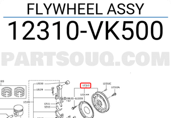 Nissan 12310VK500 FLYWHEEL ASSY