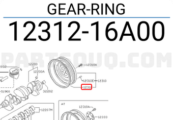 Nissan 1231216A00 GEAR-RING