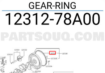 Nissan 1231278A00 GEAR-RING