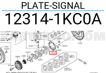 Nissan 123141KC0A PLATE-SIGNAL