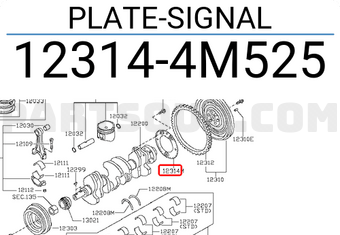 Nissan 123144M525 PLATE-SIGNAL