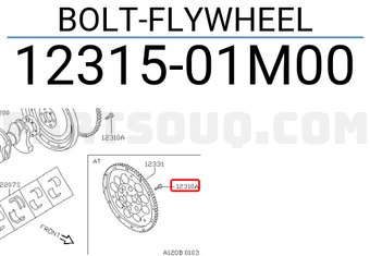 Nissan 1231501M00 BOLT-FLYWHEEL
