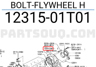 Nissan 1231501T01 BOLT-FLYWHEEL H