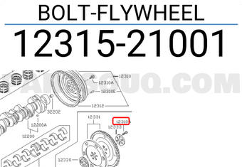 Nissan 1231521001 BOLT-FLYWHEEL