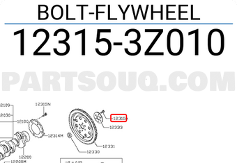 Nissan 123153Z010 BOLT-FLYWHEEL