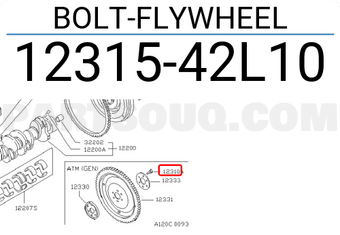 Nissan 1231542L10 BOLT-FLYWHEEL
