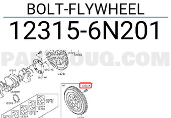 Nissan 123156N201 BOLT-FLYWHEEL