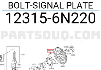 Nissan 123156N220 BOLT-SIGNAL PLATE