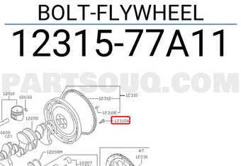 Nissan 1231577A11 BOLT-FLYWHEEL