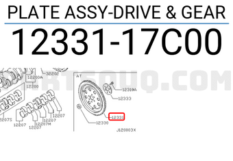 Nissan 1233117C00 PLATE ASSY-DRIVE & GEAR