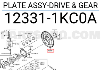 Nissan 123311KC0A PLATE ASSY-DRIVE & GEAR