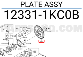 Nissan 123311KC0B PLATE ASSY