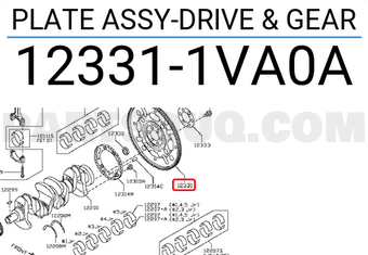 Nissan 123311VA0A PLATE ASSY-DRIVE & GEAR