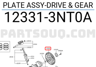 Nissan 123313NT0A PLATE ASSY-DRIVE & GEAR