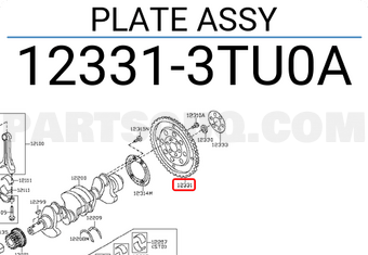 Nissan 123313TU0A PLATE ASSY