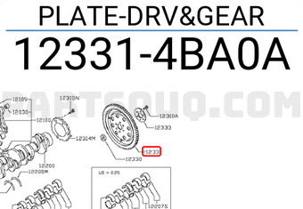 Nissan 123314BA0A PLATE-DRV&GEAR
