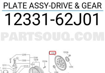 Nissan 1233162J01 PLATE ASSY-DRIVE & GEAR