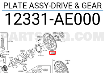 Nissan 12331AE000 PLATE ASSY-DRIVE & GEAR