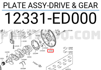 Nissan 12331ED000 PLATE ASSY-DRIVE & GEAR
