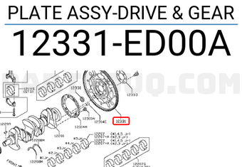 Nissan 12331ED00A PLATE ASSY-DRIVE & GEAR