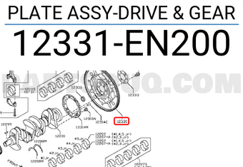 Nissan 12331EN200 PLATE ASSY-DRIVE & GEAR