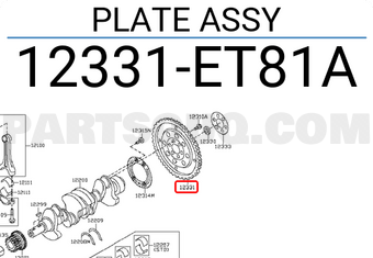 Nissan 12331ET81A PLATE ASSY