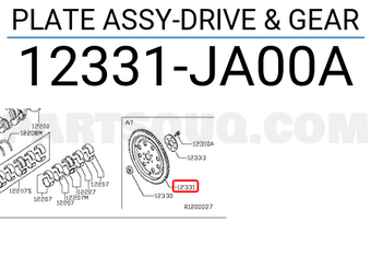 Nissan 12331JA00A PLATE ASSY-DRIVE & GEAR