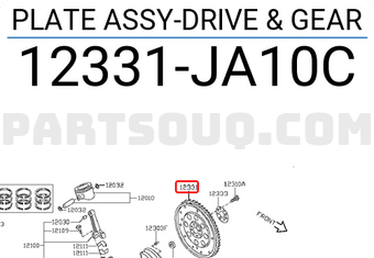 Nissan 12331JA10C PLATE ASSY-DRIVE & GEAR
