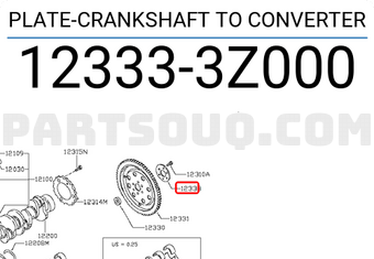 Nissan 123333Z000 PLATE-CRANKSHAFT TO CONVERTER