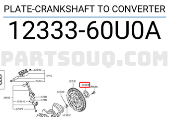 Nissan 1233360U0A PLATE-CRANKSHAFT TO CONVERTER