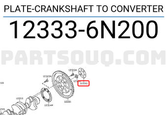 Nissan 123336N200 PLATE-CRANKSHAFT TO CONVERTER