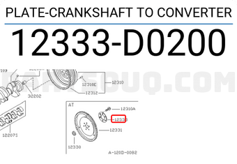 Nissan 12333D0200 PLATE-CRANKSHAFT TO CONVERTER