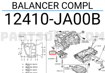 Nissan 12410JA00B BALANCER COMPL