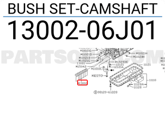 Nissan 1300206J01 BUSH SET-CAMSHAFT