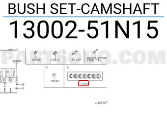 Nissan 1300251N15 BUSH SET-CAMSHAFT