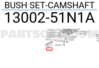 Nissan 1300251N1A BUSH SET-CAMSHAFT
