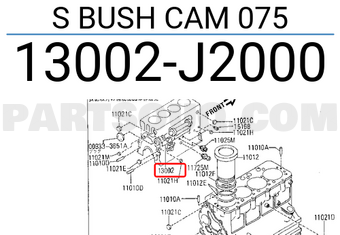 Nissan 13002J2000 S BUSH CAM 075