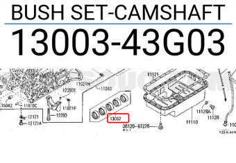 Nissan 1300343G03 BUSH SET-CAMSHAFT