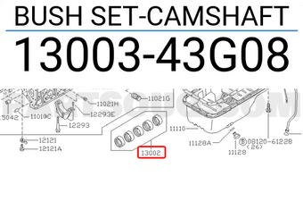 Nissan 1300343G08 BUSH SET-CAMSHAFT