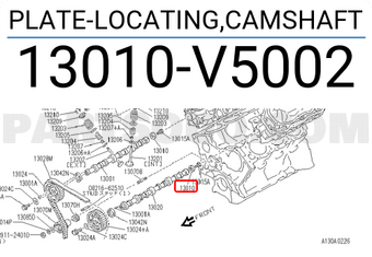 Nissan 13010V5002 PLATE-LOCATING,CAMSHAFT