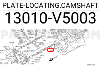 Nissan 13010V5003 PLATE-LOCATING,CAMSHAFT