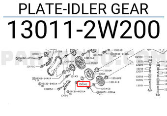 Nissan 130112W200 PLATE-IDLER GEAR