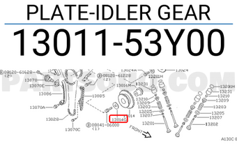 Nissan 1301153Y00 PLATE-IDLER GEAR